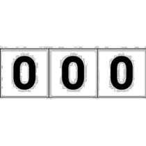 日本直邮日本直购TRUSCO数字贴纸―100×100“0”透明底 黑色文字