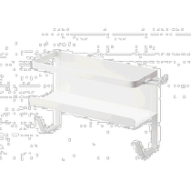 (Direct mail from Japan) Yamazaki Industrial Magnetic Washing Machine Side Stand White W28XD12XH18 5cm Can be Placed