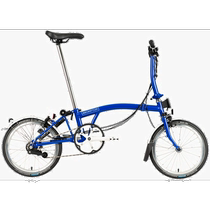 Travail indépendant | Brompton vélo bleu variable vitesse confort C Ligne Urban Basse pliage