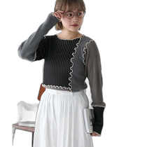 日本直邮(forksy )拼接羊毛套头毛衣 针织衫 毛衣连衣裙