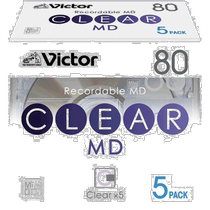 (Japan Direct Mail) Victor Mini Disk 80 min CLEAR Series Silver 5 Zhang MD-80Q