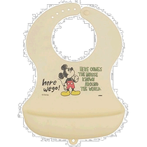 (Direct mail from Japan) Skater Silicone Baby Bib Mickey Mouse Sketch SBEP1