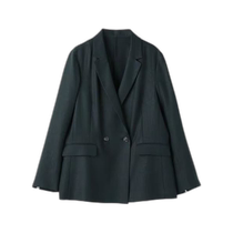 Japanese direct mail green label relaxing womens linen style double breasted jacket 3522144164
