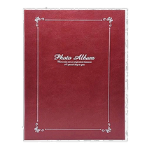 (mail japonais) FUJICOLOR imitation de lalbum de cuir A4 Taille du papier doublé rouge foncé