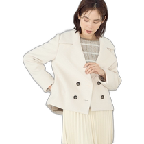 (Direct mail from Japan) COMME CA ISM Womens navy double-breasted coat