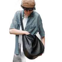 Japanese direct mail niko and mens large capacity synthetic leather round shoulder bag 130109