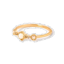 Daily fashion errands Agete Akado womens gold ring trendy 10K gold prosperous excellent quality dazzling