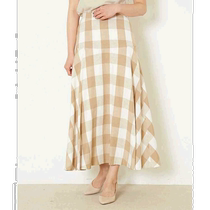 Japan Direct Mail Liesse Lady Big Plaid Impressionlong dress easy to wear with design comfort and tightness