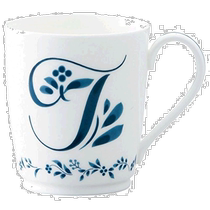 (Direct Mail from Japan) Noritake Bone Powder Porcelain Mug 285cc Letter T Pattern