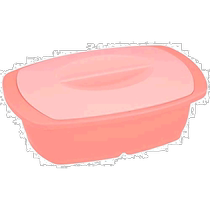 (Direct mail from Japan) wahei freiz microwave oven special box and flat silicone steamer M size rose pink