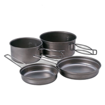 Japan direct mail Xuefeng SCS-020T single camping single titanium frying pan cooker cooking camping outdoor