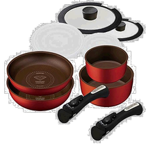 (Japan Direct Mail) Love Litho Yama Frying Pan Suit IH Applicable 10 Removable Handles Orange H-IS -