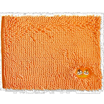 (Japanese direct mail) Oka bathroom cushion two squirrels 36x50cm orange fine fiber