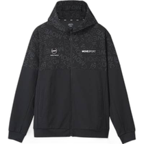 Japan direct mail DESCENTE back logo full zip hoodie DMMXJF21-BKBK Desante