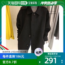 (Direct Mail from Japan) JUNOAH Womens Vertical Fold Collar Jacket Mid-Length Solid Color