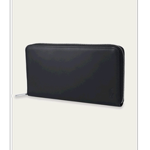 POLO RALPH LAUREN imported oil smooth leather long zipper wallet unisex cowhide