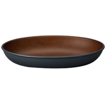 Japan direct mail (Japan direct mail) Showa issoecco oval dinner plate resin wood color gray