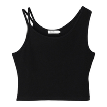 Japan direct mail earth musicecology womens asymmetrical strap short vest 1L32L1B05