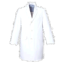 (Japanese direct mail) Mizuno Meijin thick male white coat with long sleeves double pocket MZ0025 C-1 white