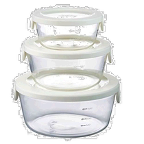 (Direct mail from Japan) HARIO heat-resistant glass sealed jar container white 3 pieces set SYTN-2518