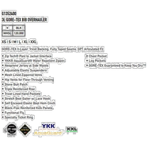 Japan direct mail VOLCOM 3L GORE-TEX BIB overhaul mens and womens waterproof Gore-Tex back