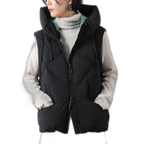 Japanese direct mail DUNO down vest ALLY ANCONA womens stretch nylon punched zipper vest