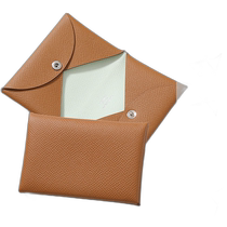 Japan direct mail HERMES card holder CALVI VERSO womens EPSON CHEVRE Chevre two-color