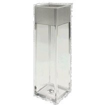 (Direct mail from Japan) Kartell square reagent bottle (standard type made of PS 4 transparent sides) 2-478-05