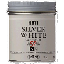 (Direct mail from Japan) HOLBEIN Pigment Art Painting Equipment Oil Painting Silver White Can Easy to Use 330