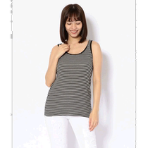 Japan direct mail B2nd womens striped elastic vest fashionable and casual suitable for multi-layer matching lightweight