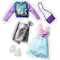 (Direct mail from Japan) METTAL Barbie 2 set fashion series doll dressing accessories silver pastel