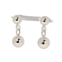 Japan direct mail LOWRYS FARM womens double ball design earrings genuine material simple and stylish easy to wear