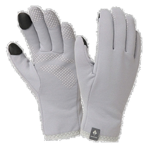 Richao running errands Montbell womens off-road gloves gray five-finger warm and wear-resistant outdoor leisure 1118270