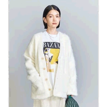Japan direct mail BEAUTYYOUTH UNITED ARROWS womens V-neck furry knitted cardigan 162