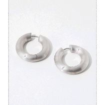 Japan Direct Mail TOM WOOD 100149 ECH10354NA02 S925 Earrings thick ring satin face number male