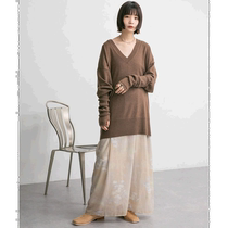 Japan direct mail KBF womens printed suspender dress light and elegant adjustable shoulder straps spring and summer