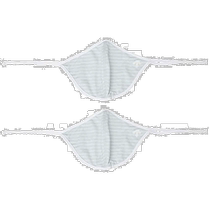 Descente sports masks 2 pieces breathable and washable GY S size