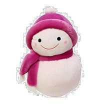 Japan Direct Mail (Japan Direct Mail) Shinada Plush Doll Fuwa Snowman M Pink YDC-02