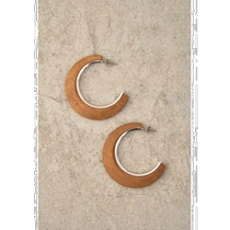 Japanese direct mail AZUL BY MOUSSY womens wooden large hoop earrings spring and summer new fashion trend accessories