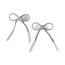 Japanese direct mail FREAKS STORE womens snake chain bow earrings 1188248905729