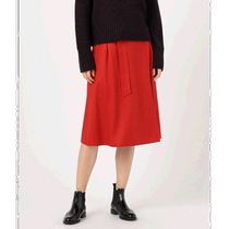 Japan Direct Mail TOMORROWLAND Womens Silky Soft Wool Belt Ruffled Skirt Elegant and Classic