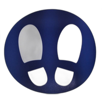 Japan direct mail ZETT sports equipment footprint mark sticker blue 5 pieces school equipment accessories ZI032