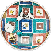 (Direct mail from Japan) Yamaka Yamaka Store Snoopy Kutani Ware Small Plate Stone Pattern SN363