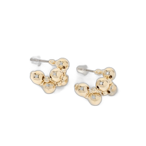 Japanese direct mail niko and womens simple metal ball earrings 990419