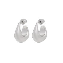 Japan Direct Mail LEMAIRE Curve Mini Drip Type Silver Earrings AC278 LO004224SS