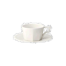 (Direct mail from Japan) kinto tableware OCT coffee cup tray set 300ml white 28885