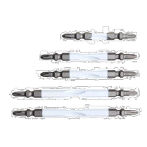 (Direct mail from Japan) (ANEX) Colored Slim Torsion Drill Bit Double Head Mixed Set Magnet Pay