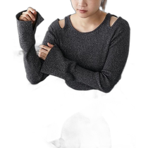 Japanese direct mail (forksy) round neck glitter sweater sweater sweater