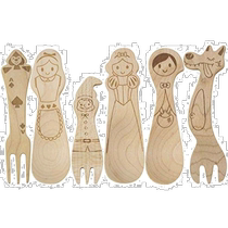 (Direct mail from Japan) tougei childrens tableware set wooden 6-piece set