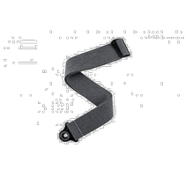 (Direct mail from Japan) daddario guitar strap with lock buckle skater style 50BAL0